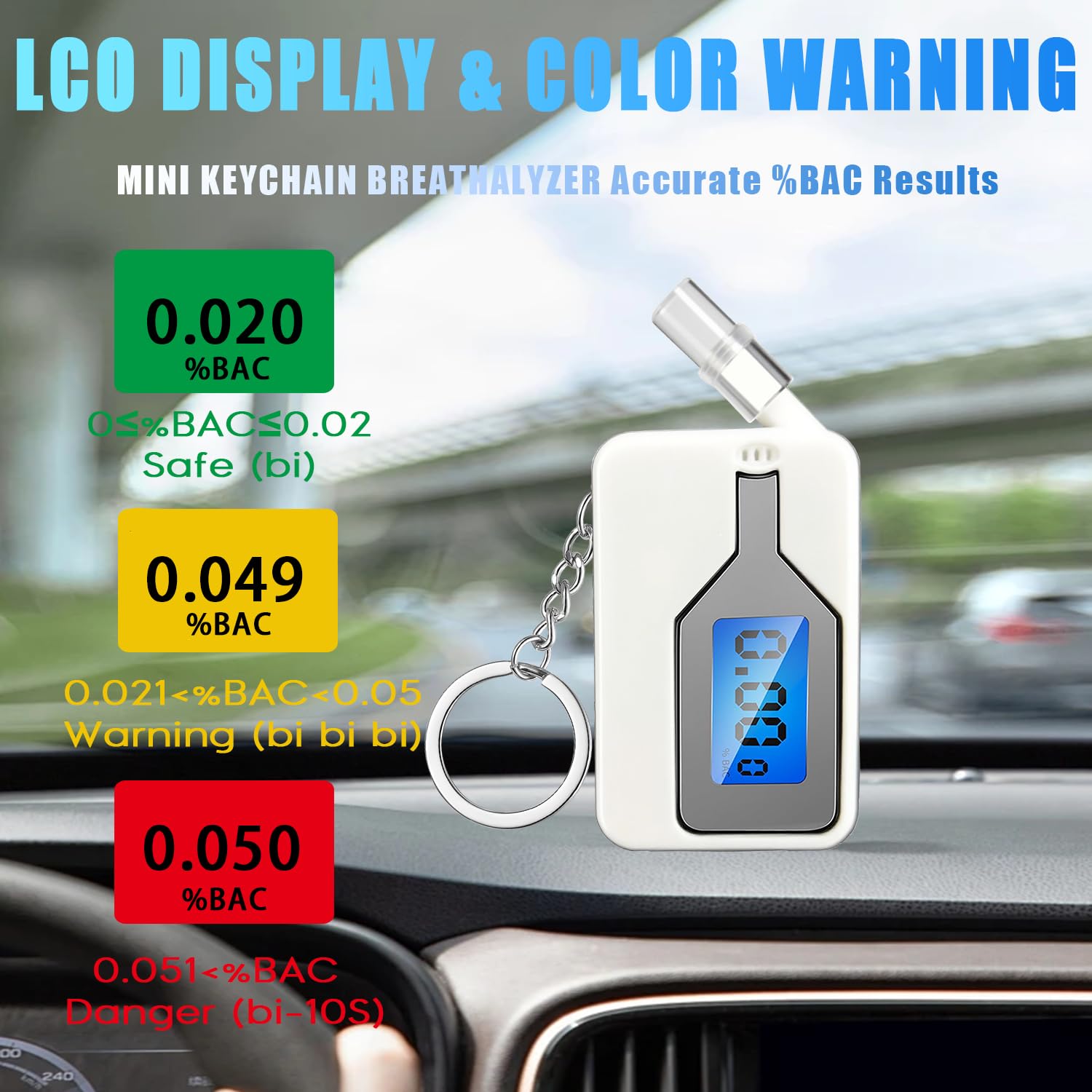 EEKETONE analizador de aliento llavero, práctico para llevar contigo en todo momento.