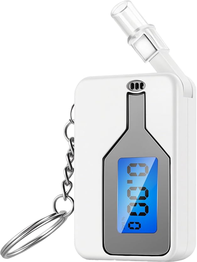 EEKETONE analizador de aliento portátil muestra lecturas rápidas para pruebas personales.