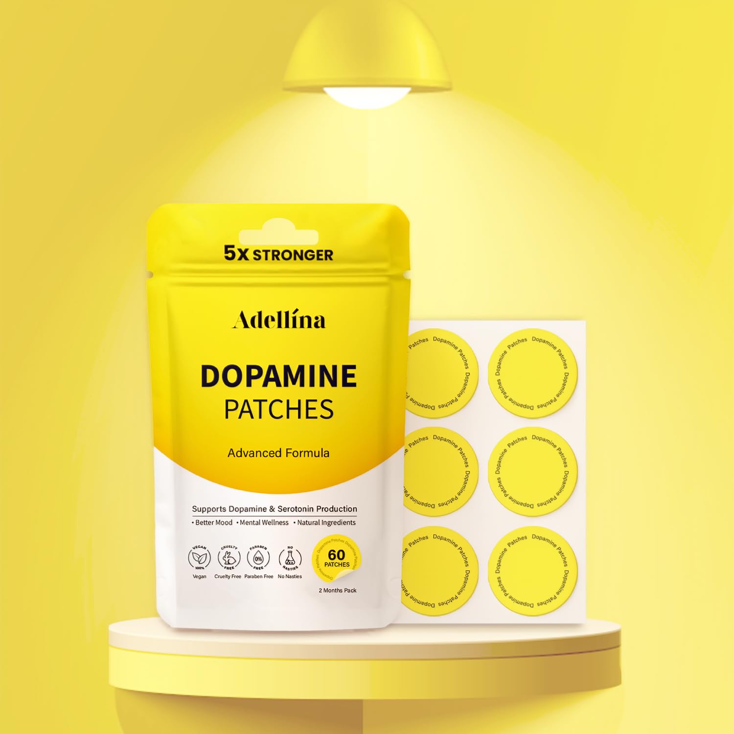 Efecto de liberación gradual para apoyo continuo con Adellina Dopamine Patches.