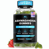 Effective Nutra Ashwaganda Gomitas en bote para apoyo diario al estrés.