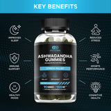 Gomitas de Effective Nutra Ashwaganda con sabor fresa para relajación suave.