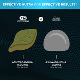 Effective Nutra Ashwaganda Gomitas no-GMO para consumo diario seguro.