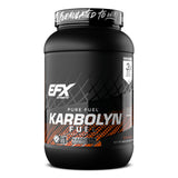 EFX Sports Karbolyn Fuel en bote naranja para energía sostenida durante entrenamientos.