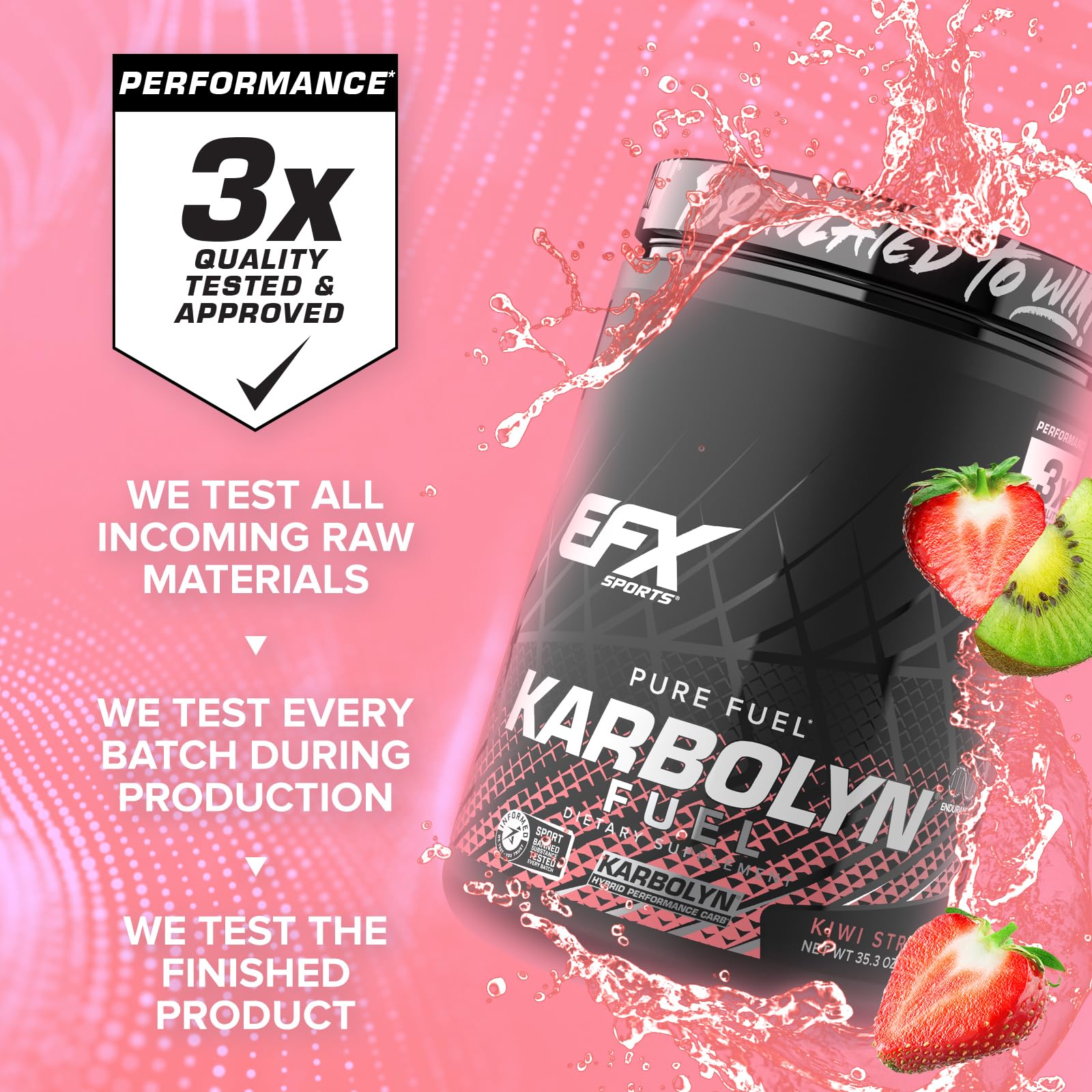 EFX Karbolyn Fuel en la mano, fácil de usar en el gym