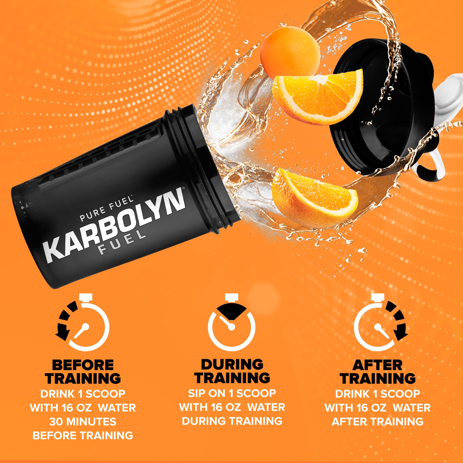 Entrenamiento de alta intensidad con Karbolyn Fuel para energía sostenida.