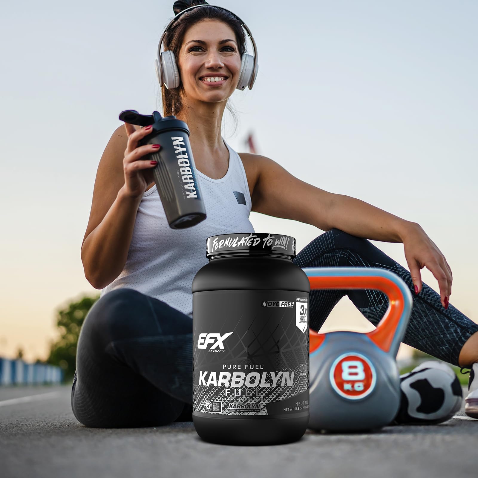 EFX Karbolyn Fuel post-entrenamiento apoyo a la recuperación.