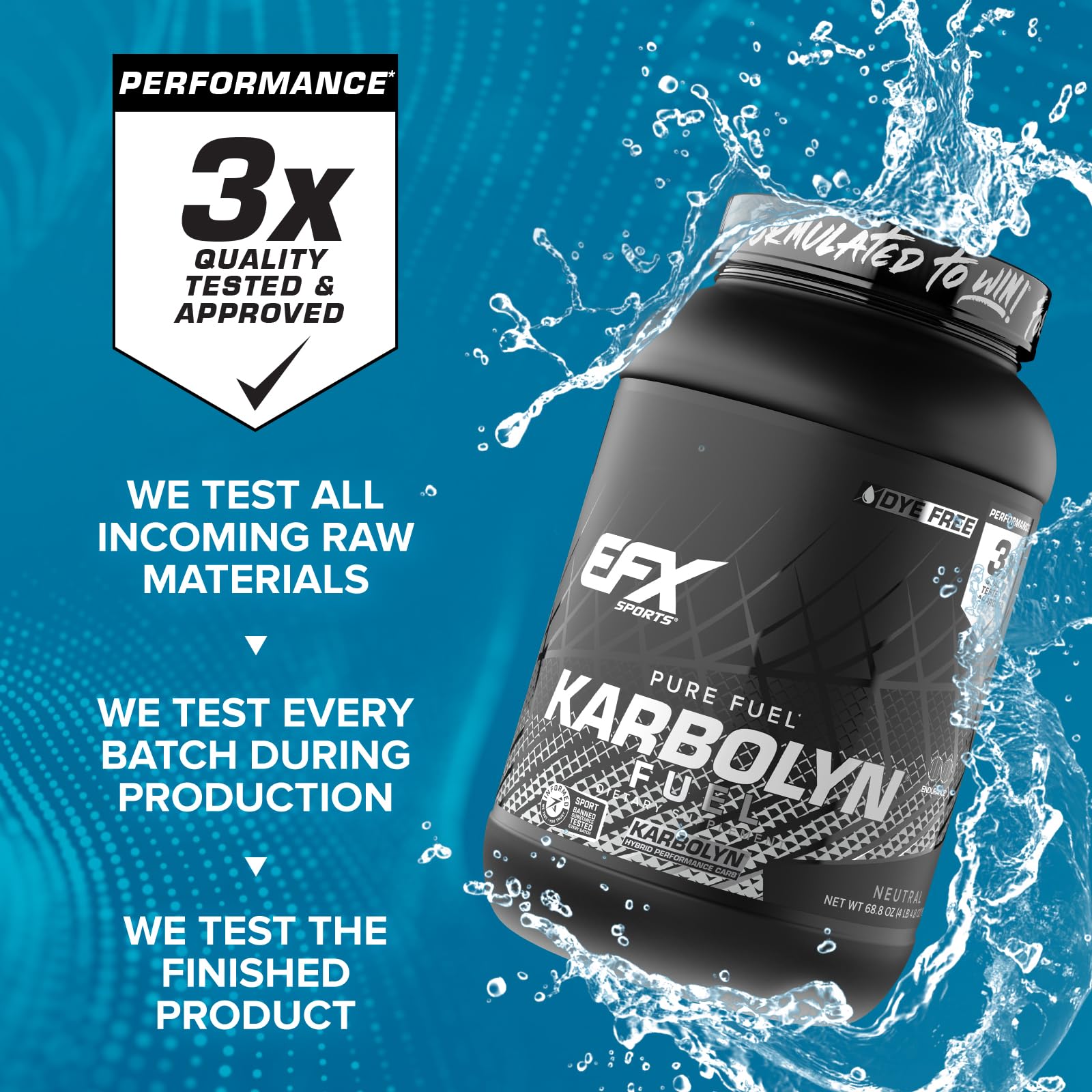 EFX Karbolyn Fuel pre-entrenamiento para activar rendimiento sin estimulantes.