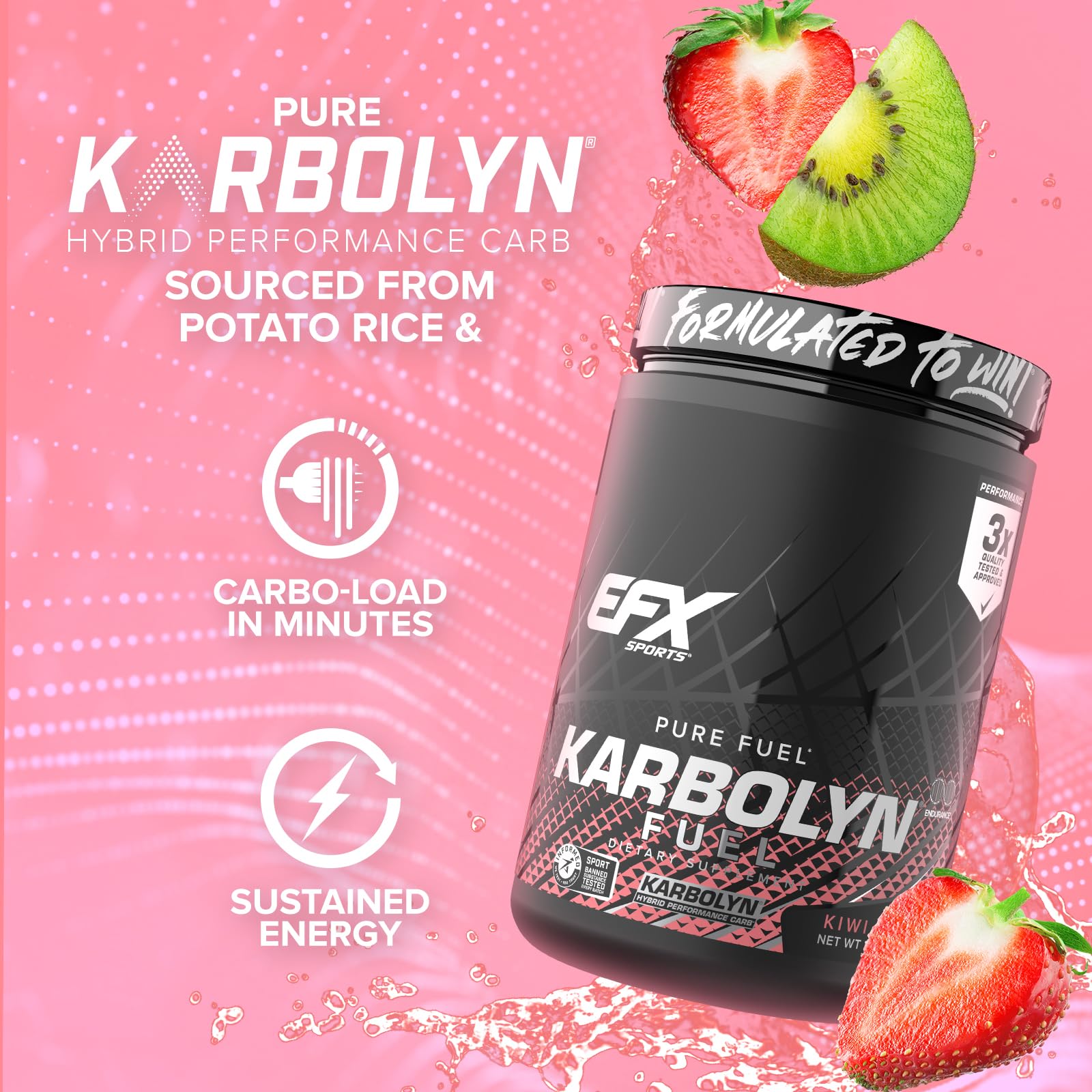 EFX Karbolyn Fuel Kiwi Strawberry, sabor fresco para beber durante el entrenamiento