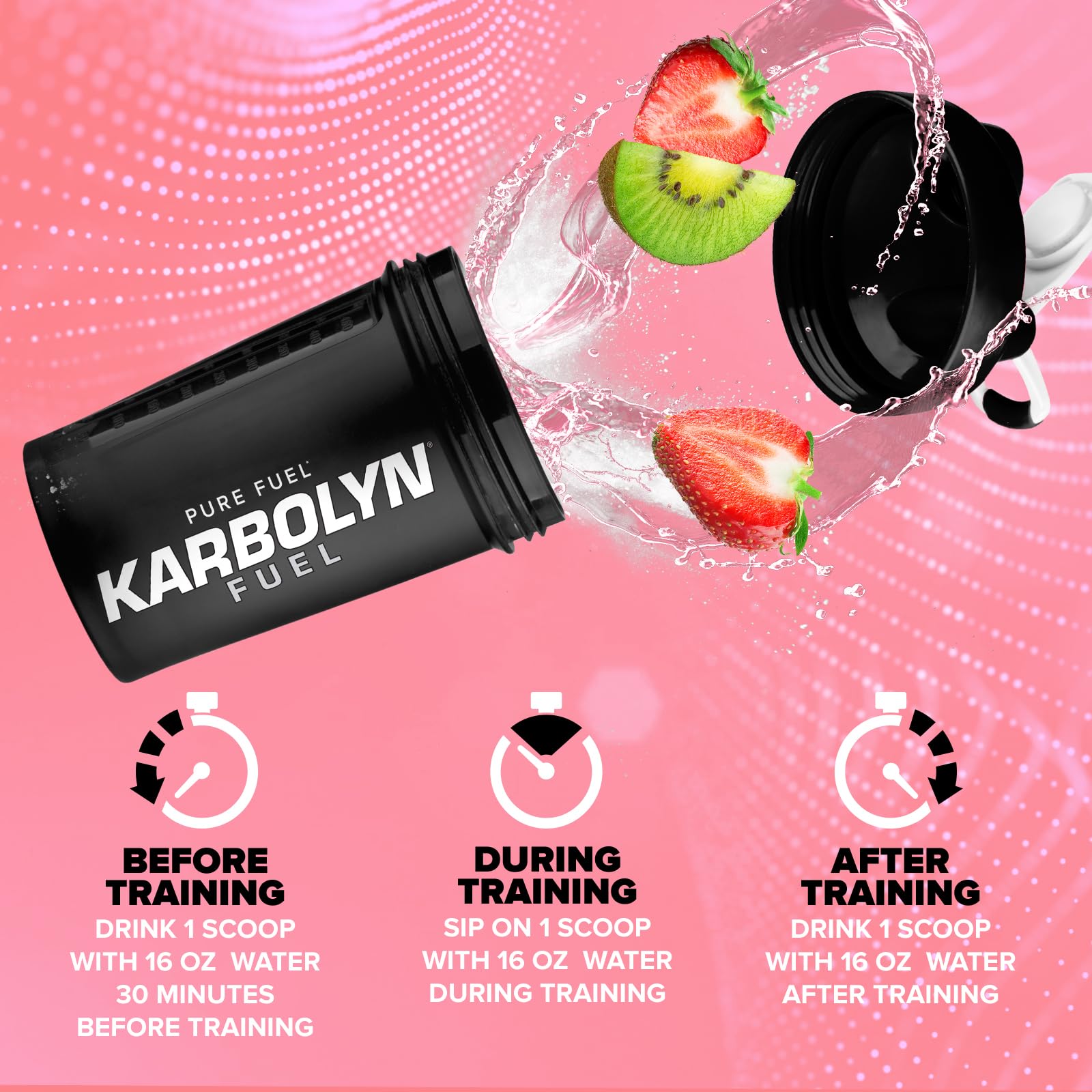 EFX Karbolyn Fuel en shaker, mezcla rápida para entrenamiento