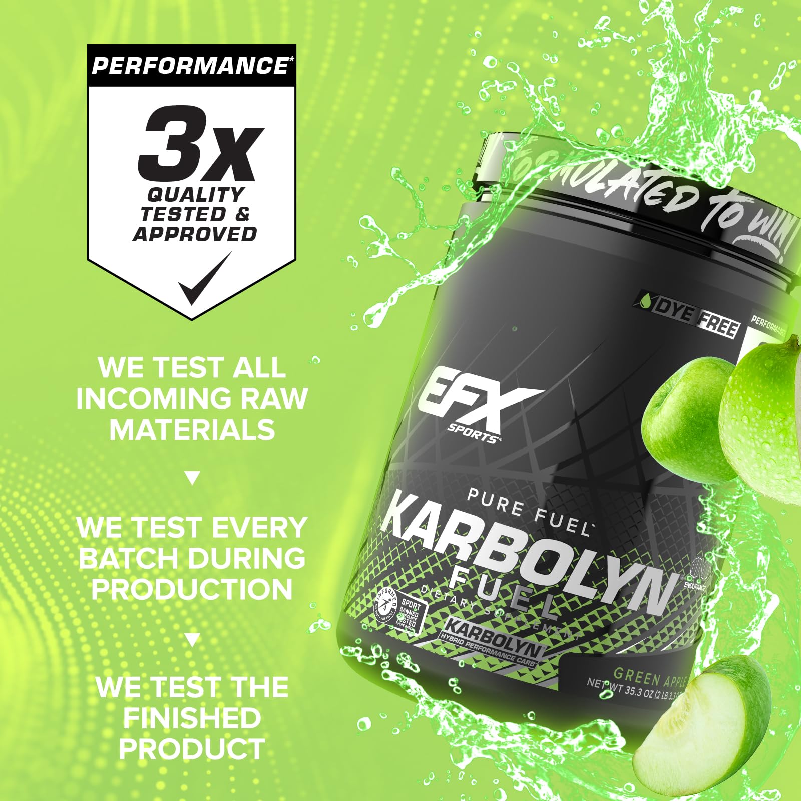 EFX Karbolyn Fuel uso pre-entrenamiento para energía sostenida