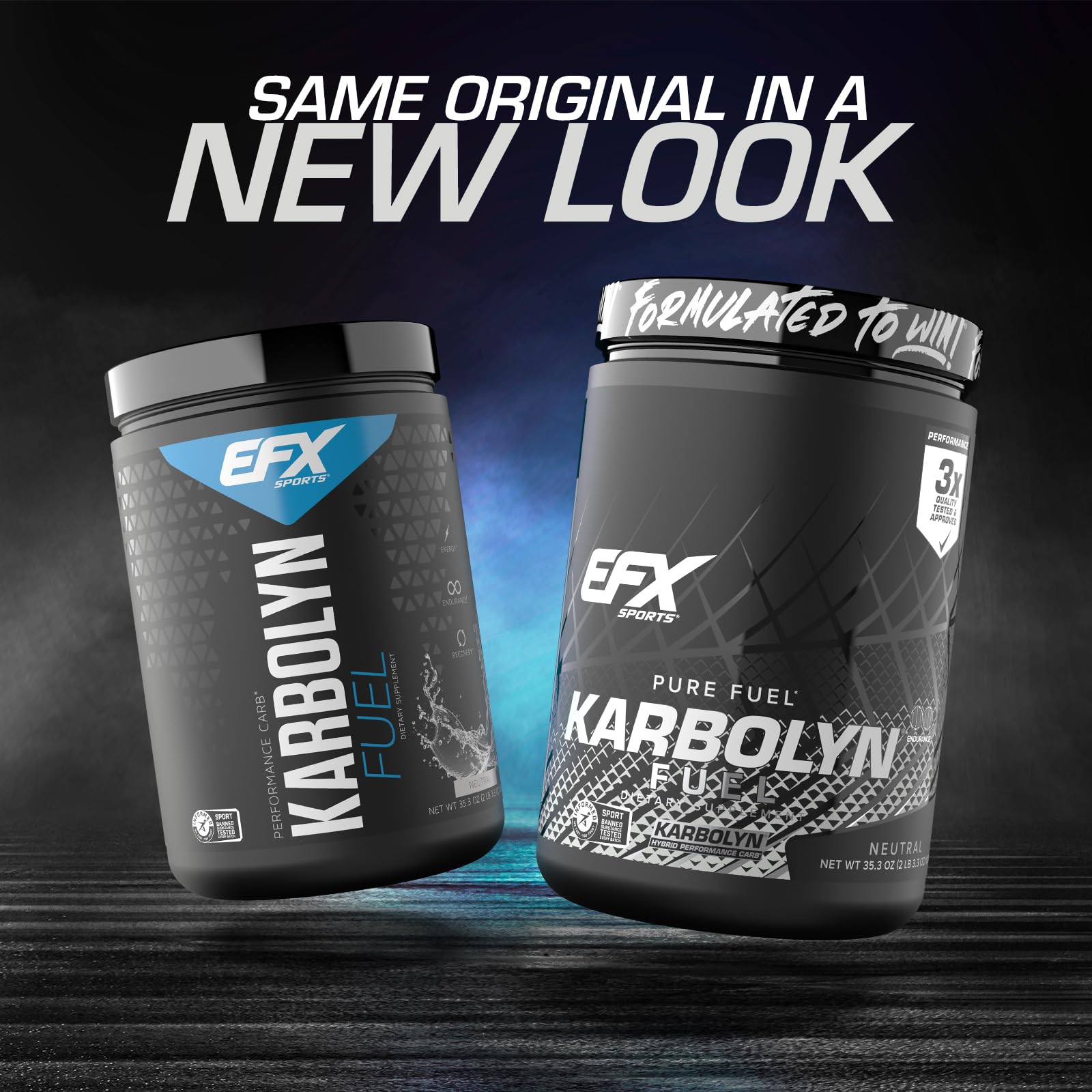 EFX Sports Karbolyn Fuel envase trasero con información clara