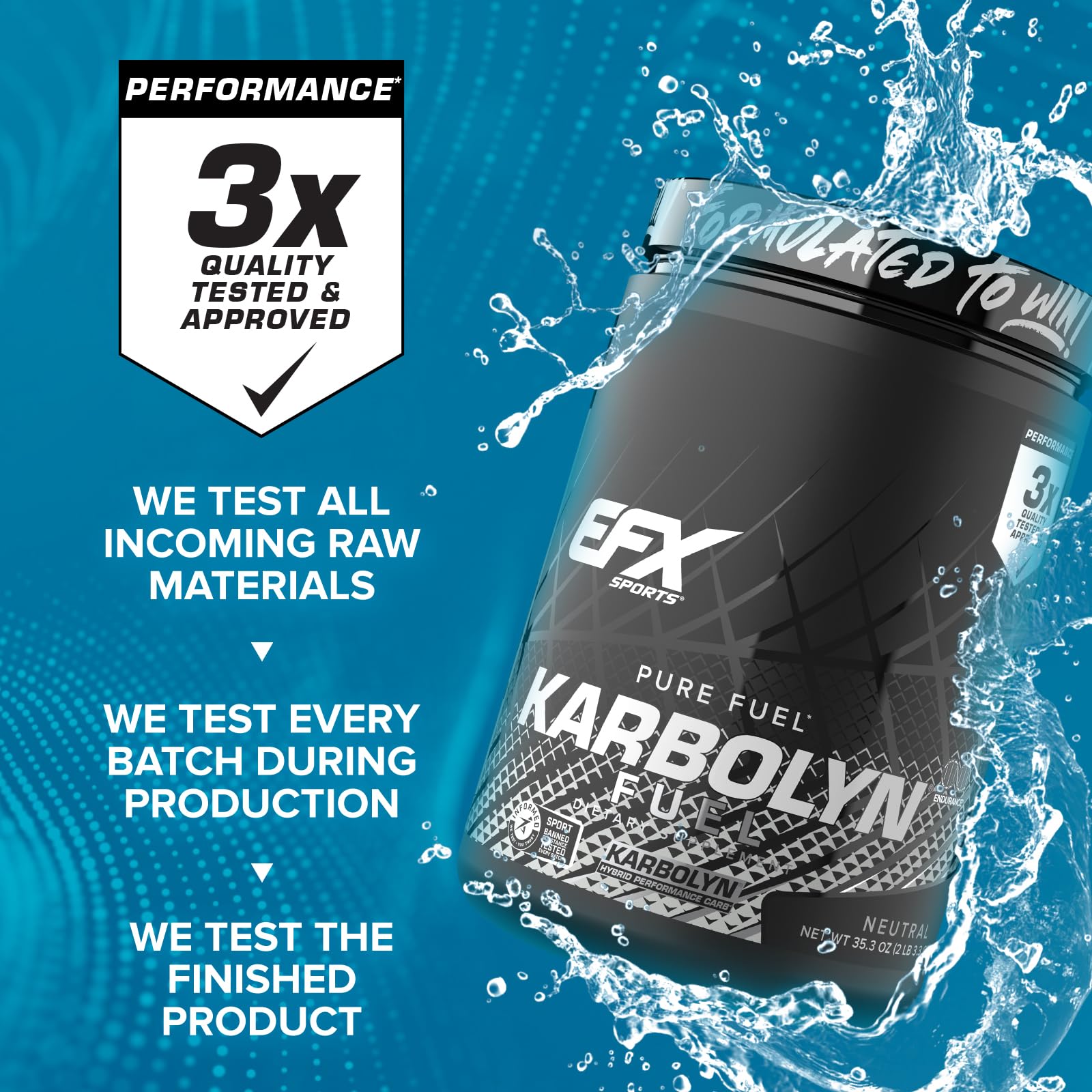 EFX Sports Karbolyn Fuel mezclar en agua, disolución suave