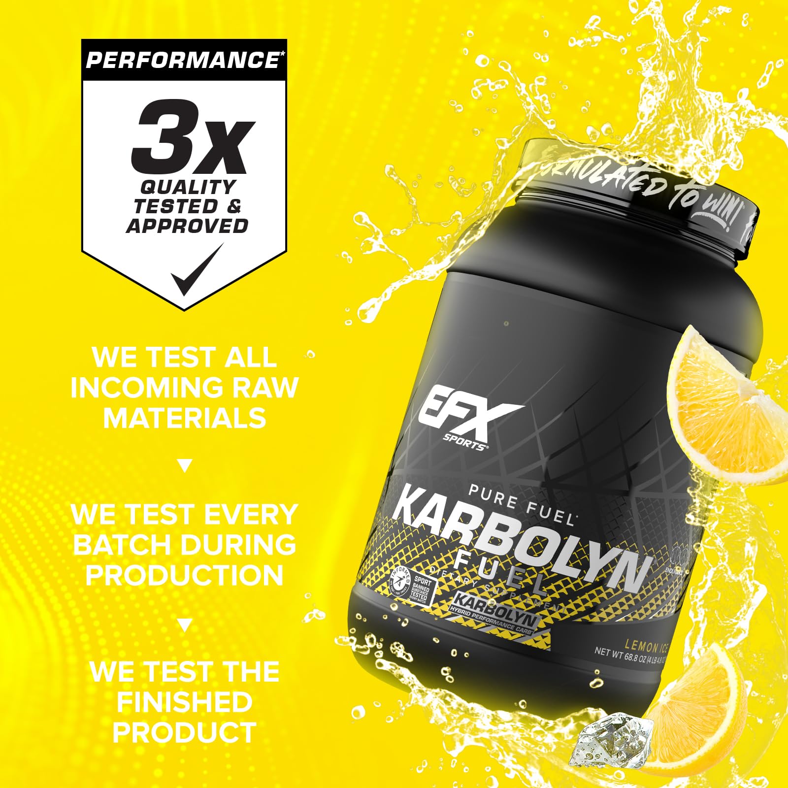 EFX Sports Karbolyn Fuel, uso previo al entrenamiento con energía sostenida