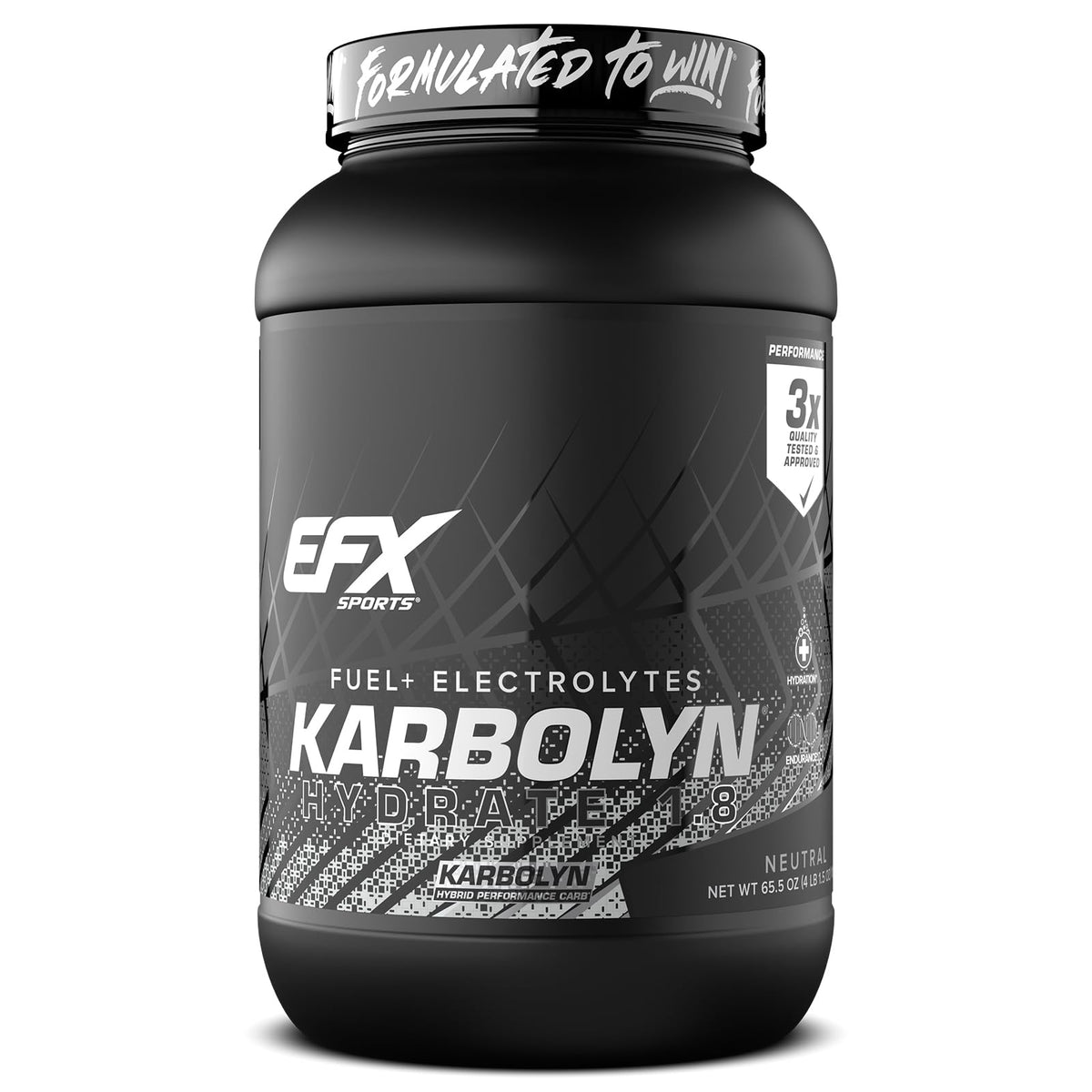 EFX Sports Karbolyn Hydrate: botella lista para usar, energía estable para sesiones intensas.