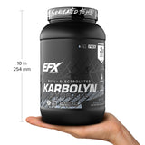 EFX Sports Karbolyn Hydrate, envase abierto mostrando textura y aroma