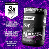 EFX Kre-Alkalyn EFX: detalle de etiqueta, información clara de beneficios.