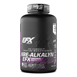 EFX Sports Kre-Alkalyn EFX frente al bote, ideal para entrenamientos de fuerza.