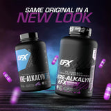 Capsulas Kre-Alkalyn EFX en primer plano, fácil toma para sesiones de gimnasio.