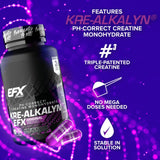 Cápsulas Kre-Alkalyn EFX en la mano, listas para tomar.