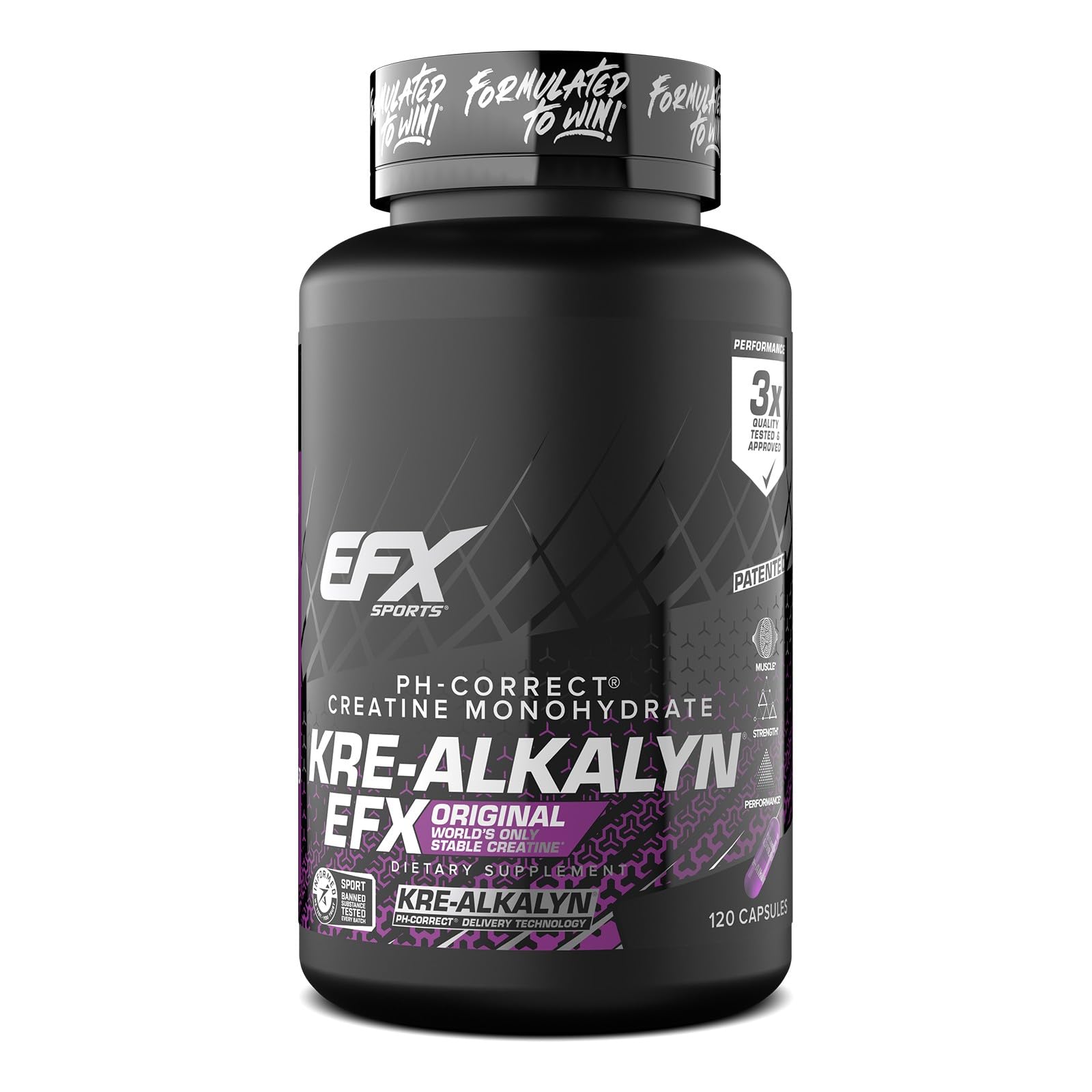 Kre-Alkalyn EFX cápsulas en formato cómodo para uso diario.