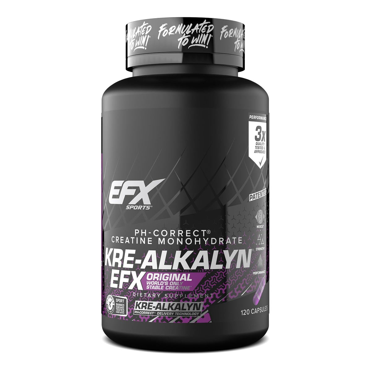 Kre-Alkalyn EFX cápsulas en formato cómodo para uso diario.