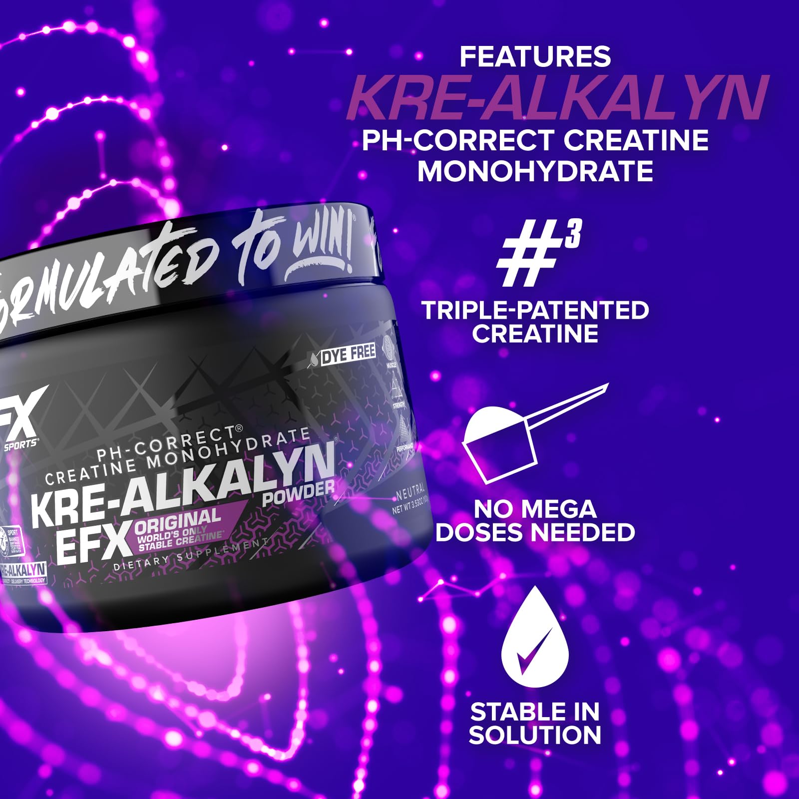 EFX Sports Kre-Alkalyn EFX dosificador preciso para dosis consistentes