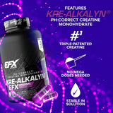 Dosis de Kre-Alkalyn EFX en mano, toma rápida sin mezclar.