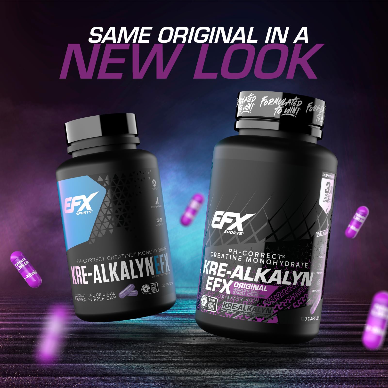 Frasco de Kre-Alkalyn EFX, opción práctica para entrenamientos intensos.