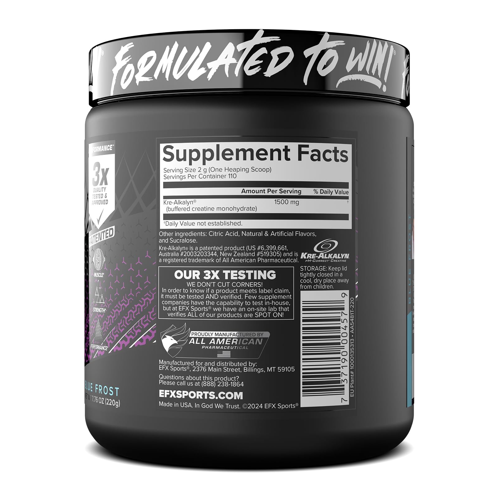 Mezcla rápida de Kre-Alkalyn EFX para consumo inmediato.