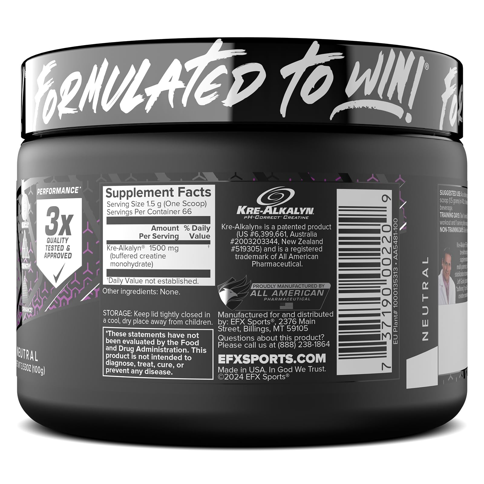 Potencia entrenamientos de fuerza con Kre-Alkalyn EFX
