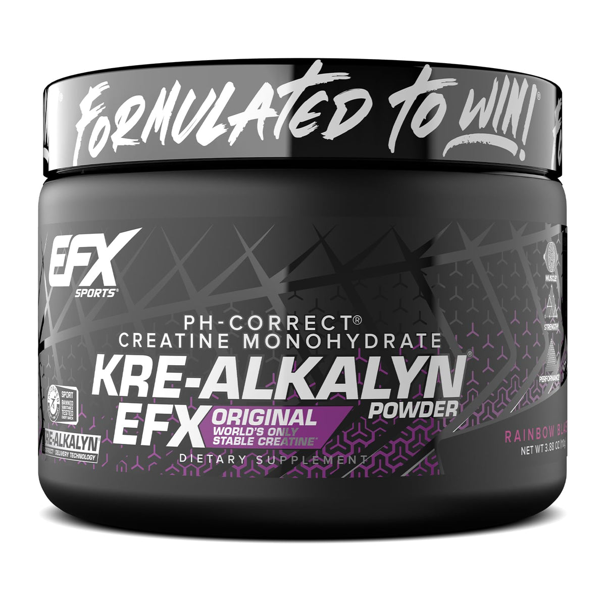 EFX Sports Kre-Alkalyn EFX, empaque seguro para almacenamiento de creatina