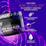 EFX Sports Kre-Alkalyn EFX, polvo mezclándose en agua