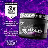 EFX Sports Kre-Alkalyn EFX, tarro resistente en mesa de entrenamiento