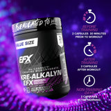 EFX Kre-Alkalyn EFX: envase compacto, fácil de llevar a cualquier entrenamiento.