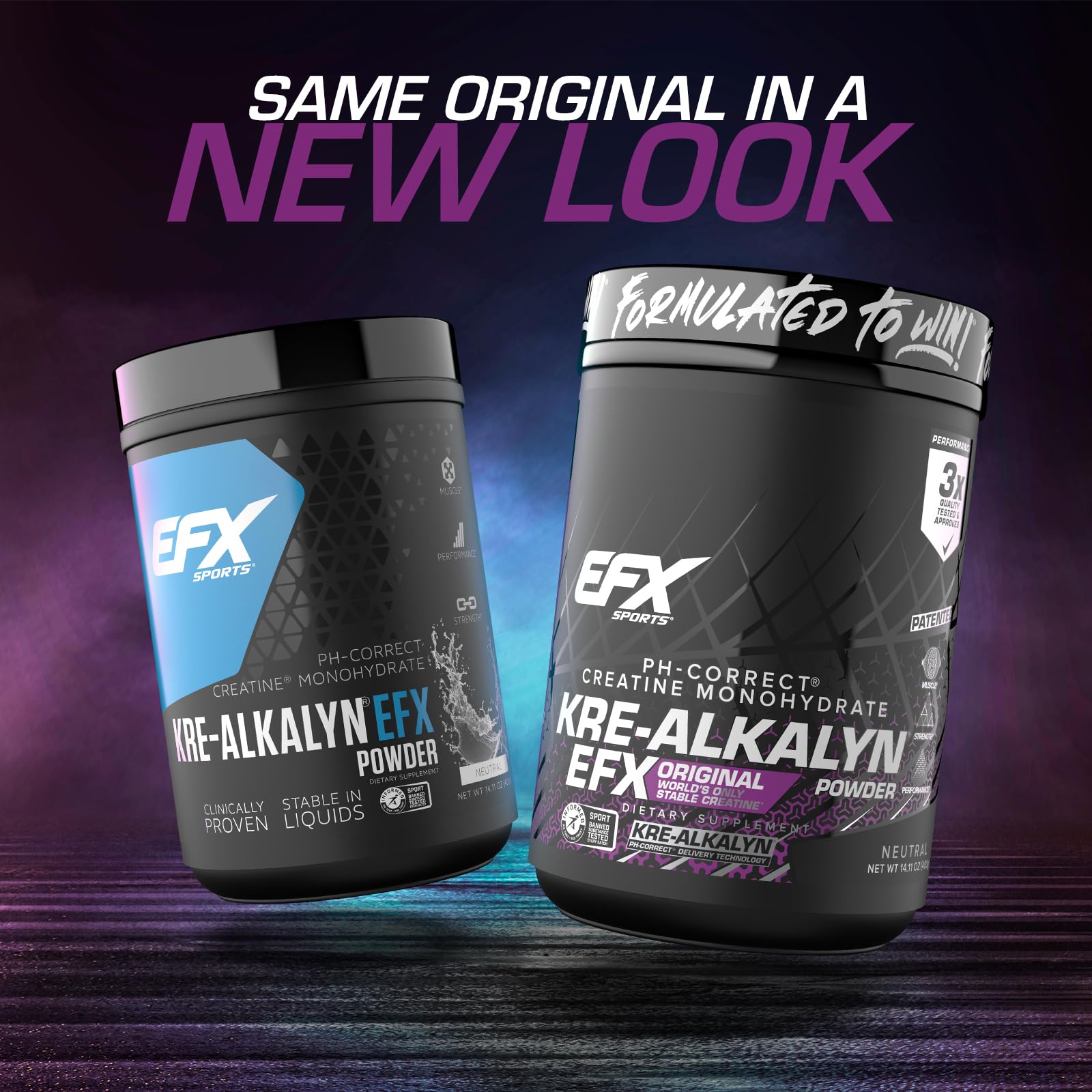 EFX Sports Kre-Alkalyn muestra textura fina para mezcla rápida.