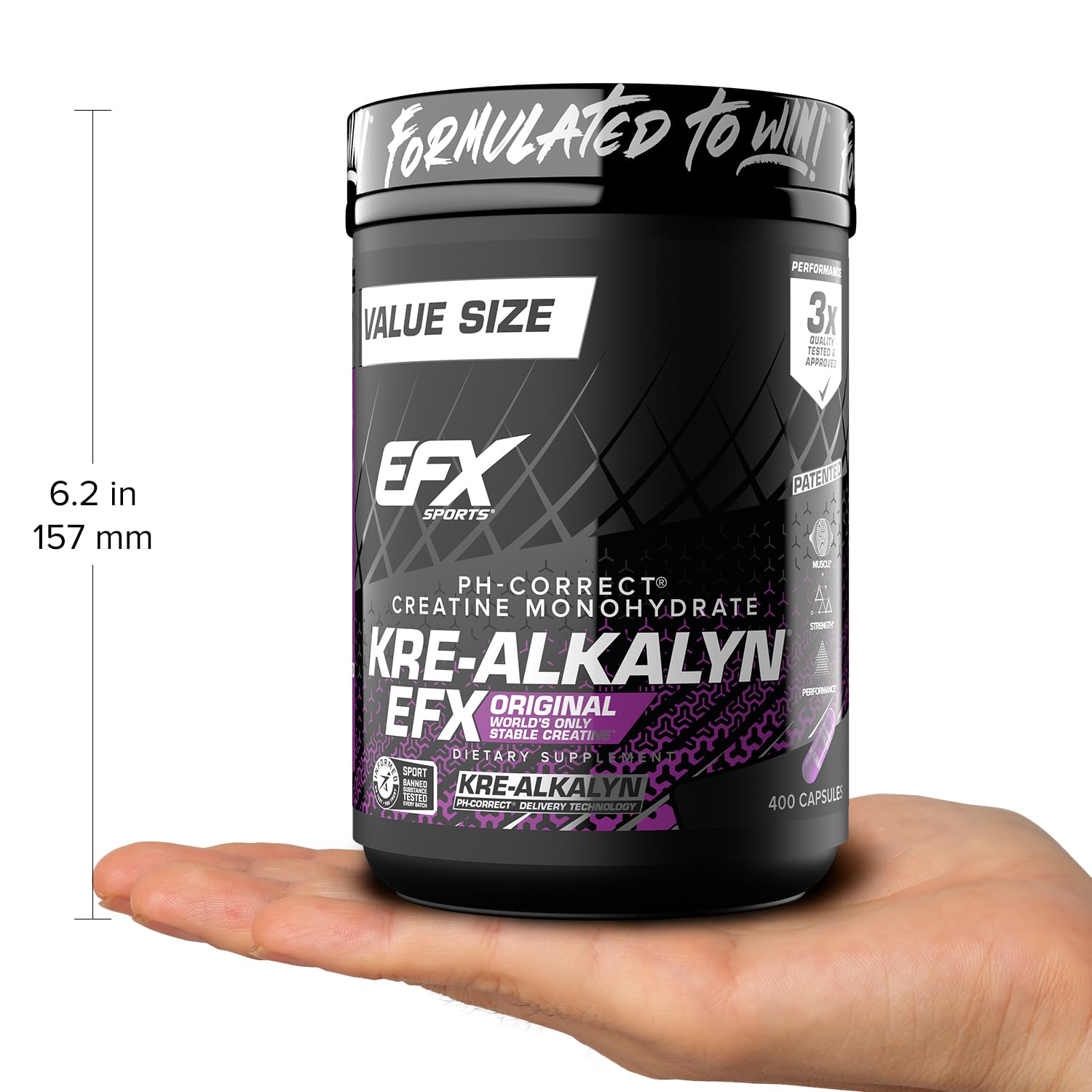 EFX Kre-Alkalyn EFX: enfoque de rendimiento, soporte a la fuerza y crecimiento muscular.
