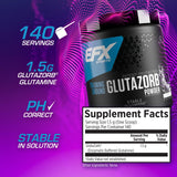 EFX Sports Training Ground Glutazorb polvo, cuchara medidora, dosifica fácilmente tras entreno.
