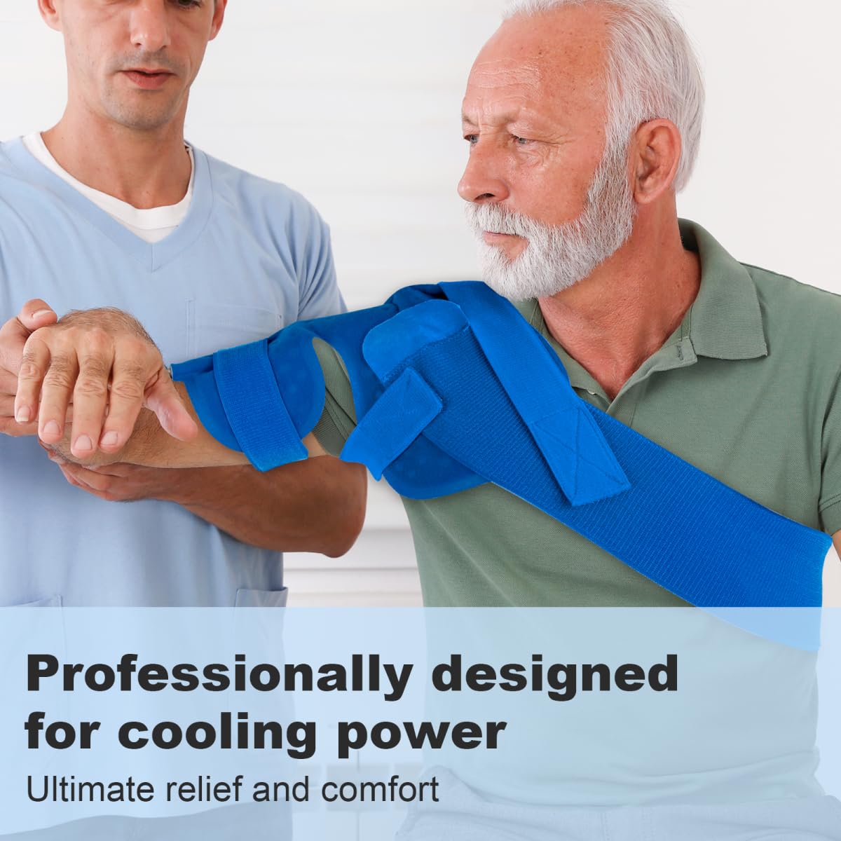 Pad terapia hombro ergonómico de Egfvcbo ofrece distribución uniforme del frío.