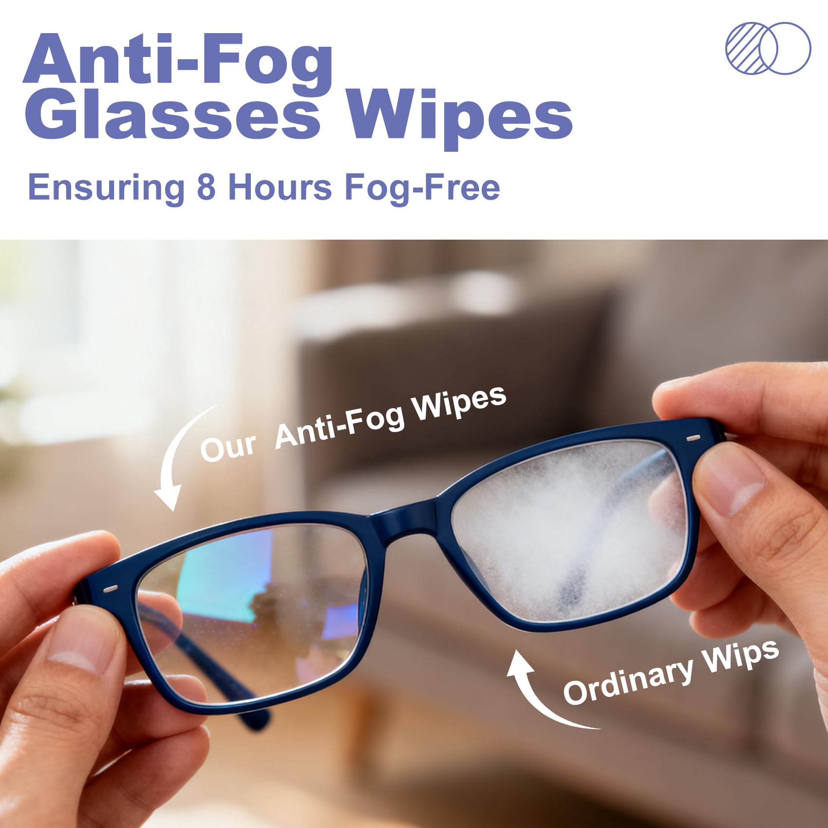 Eglagen toallitas anti niebla para lentes y cámaras, limpieza rápida sin residuos