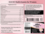 EGUOO multivitamin etiqueta detalles: información clara de nutrientes para decisiones informadas.