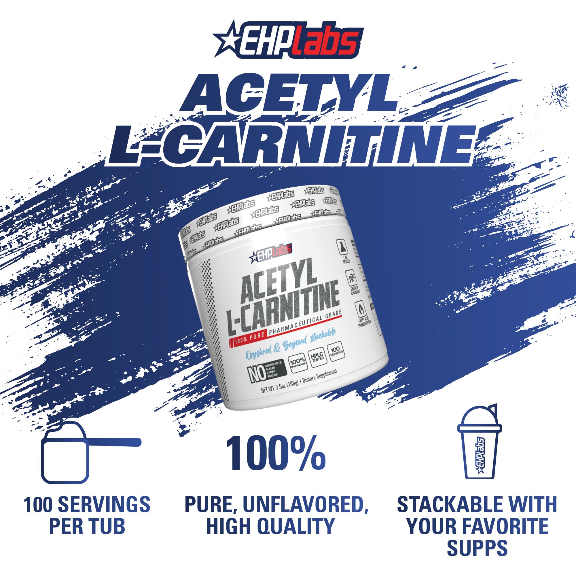Mezcla en agua de EHP Labs Acetyl L Carnitine Powder para activar tu día.
