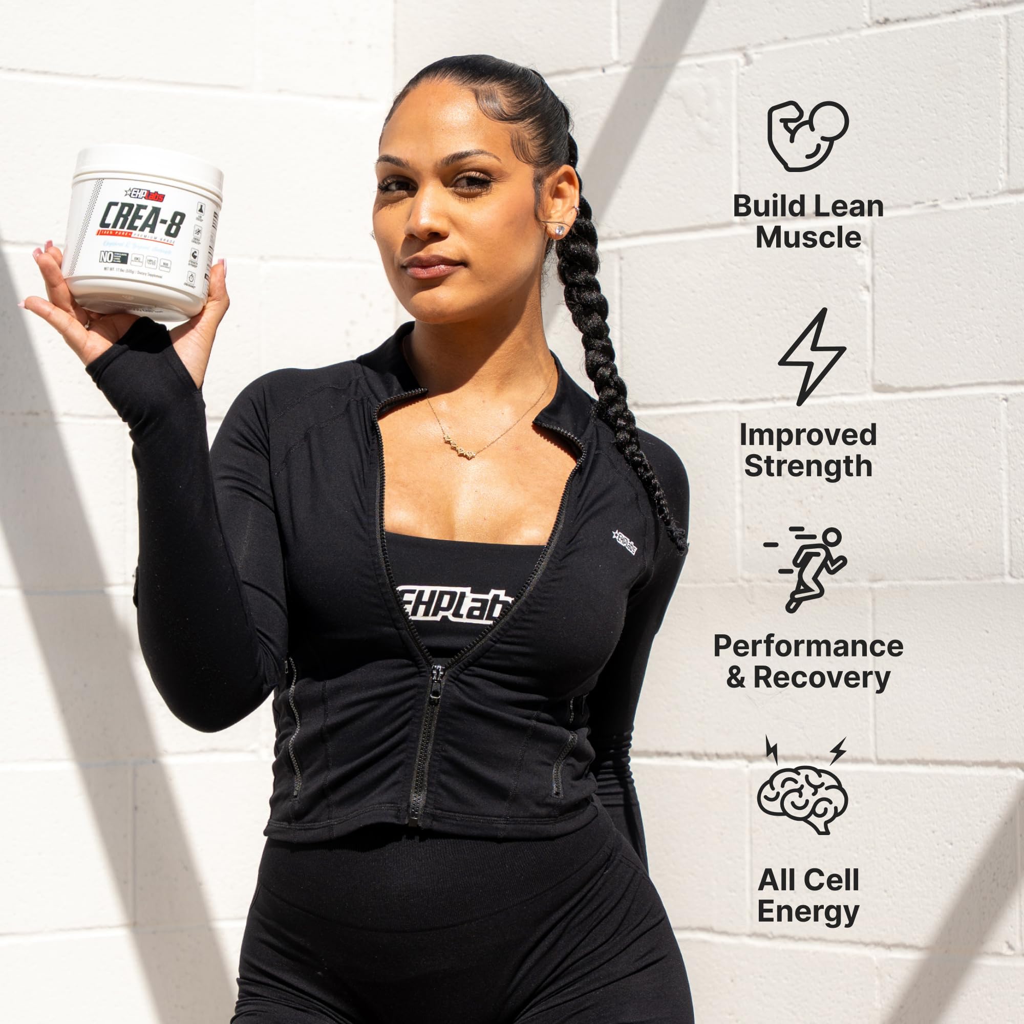 Envase CREA-8 de 500 g para uso pre y post entrenamiento