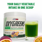 OxyGreens para bebida diaria en agua o batido