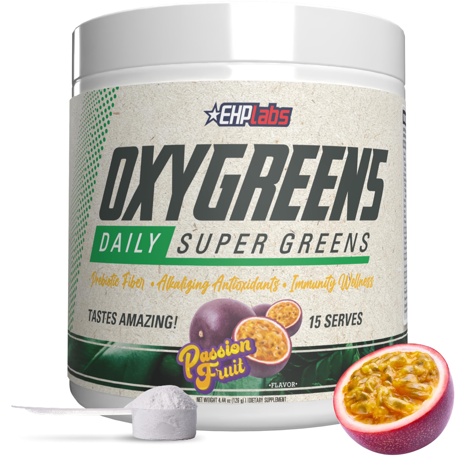 EHP Labs OxyGreens polvo verde espirulina y clorella para nutrición diaria