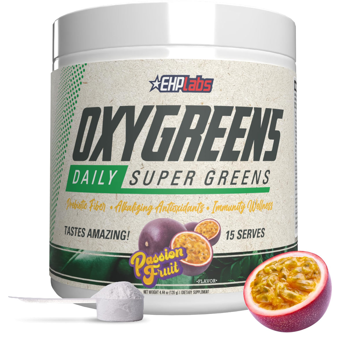 EHP Labs OxyGreens polvo verde espirulina y clorella para nutrición diaria