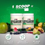 Sabor a bayas del bosque de OxyGreens en batido.