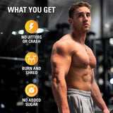 EHP Labs OxyShred Peach scoop-dispense action suggests convenient dosing.