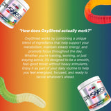 Sabor serpiente gomosa de OxyShred que añade disfrute a la rutina.