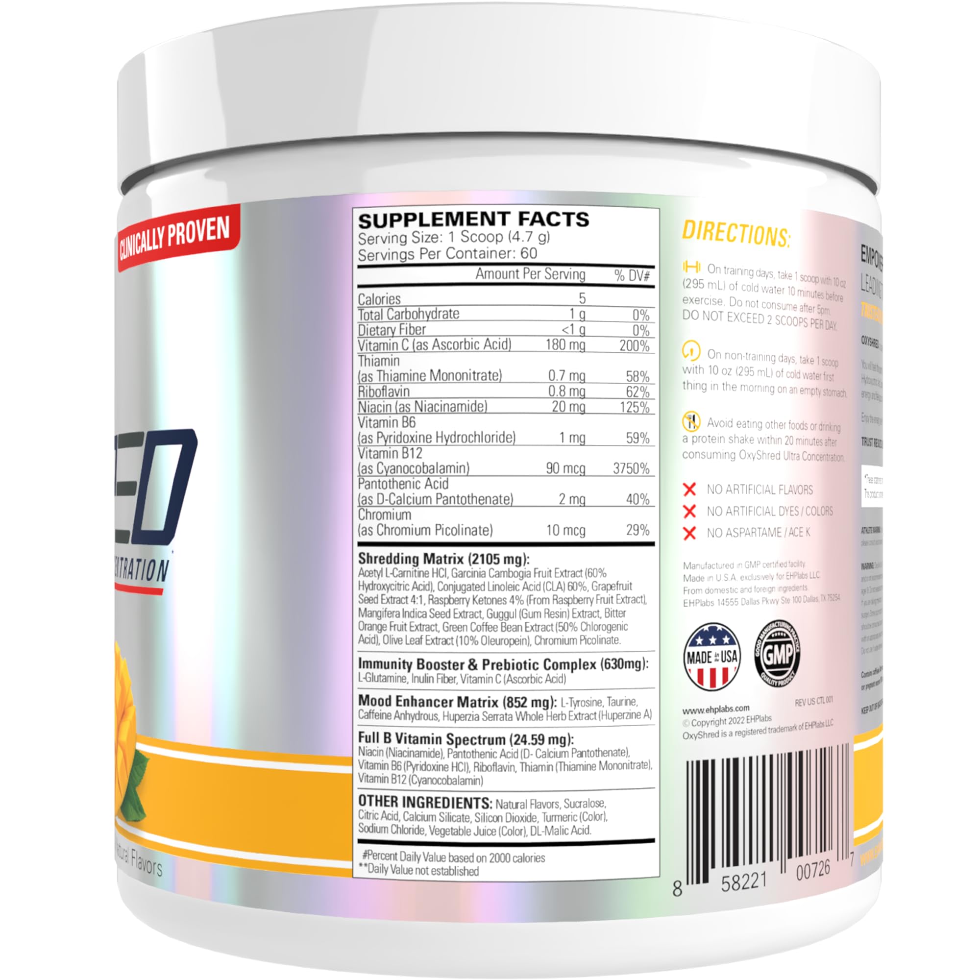 Fabricado en Estados Unidos, OxyShred garantiza calidad y control de laboratorio