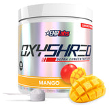 OxyShred de EHP Labs, lata mango, energía para entrenamientos intensos
